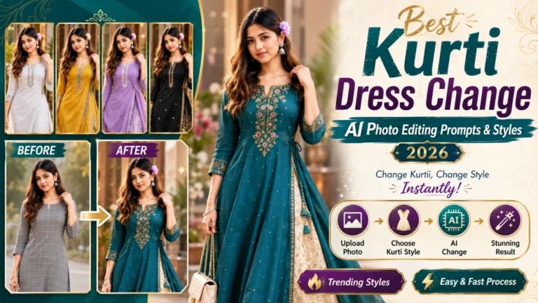 Best Kurti Dress Change AI Photo Editing Prompts & Styles 2026