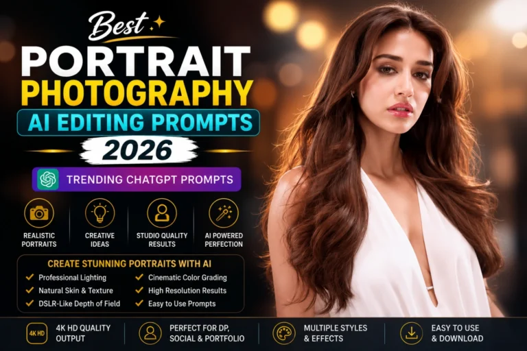 Best Portrait Photography AI Editing Prompts | Trending ChatGPT Ideas 2026