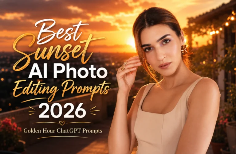 Best Sunset AI Photo Editing Prompts 2026 | Golden Hour ChatGPT Prompts