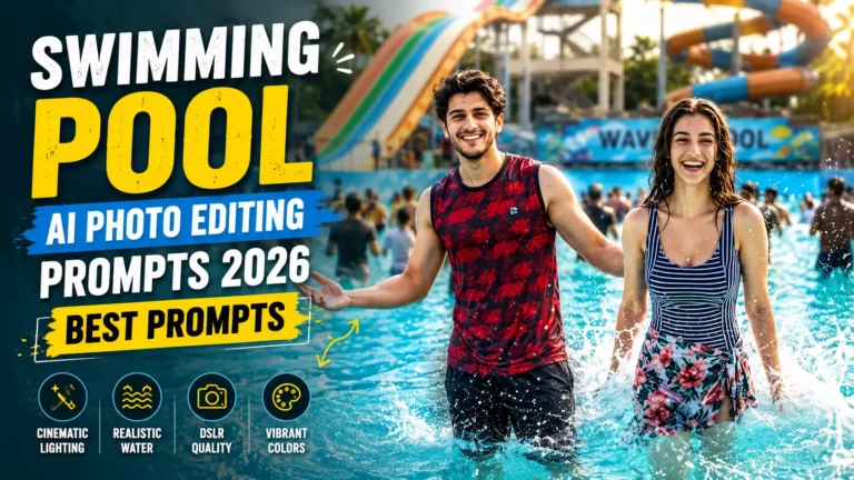 Swimming Pool AI Photo Editing Prompts 2026 | Best Prompts