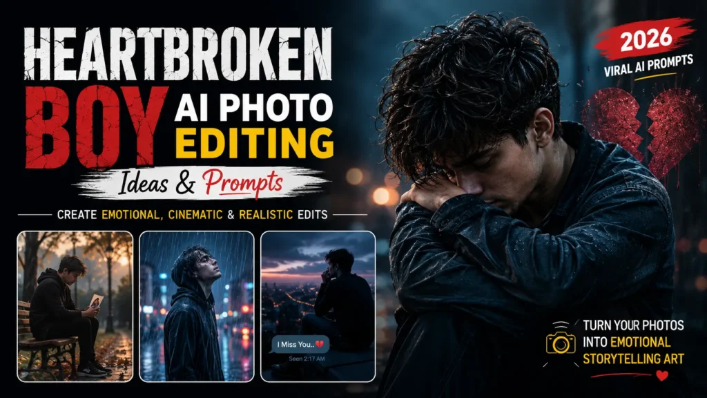 Boys' Sad Broken Heart AI Photo Editing Prompts 