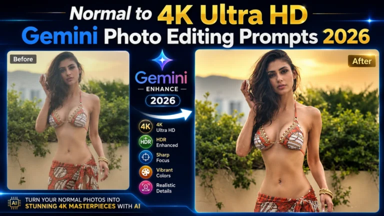 Normal to 4K Ultra HD Gemini Photo Editing Prompts 2026