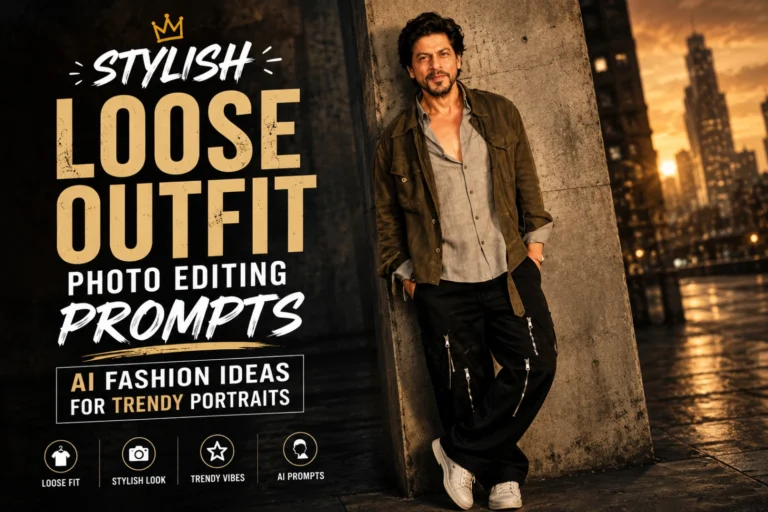 Stylish Loose Outfit Photo Editing Prompts | AI Fashion Ideas for Trendy Portraits