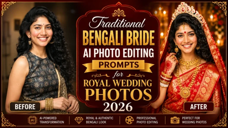 Traditional Bengali Bride AI Photo Editing Prompts