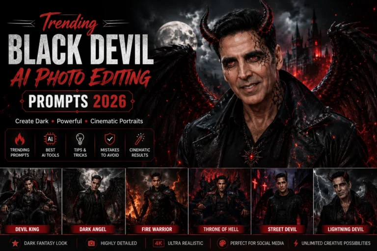 Trending Black Devil AI Photo Editing Prompts | Create Dark Portraits