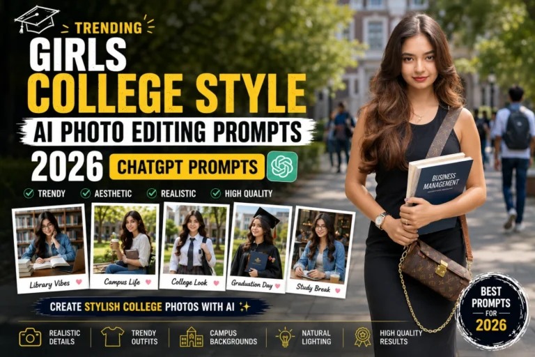 Trending Girls College Style AI Photo Editing Prompts 2026