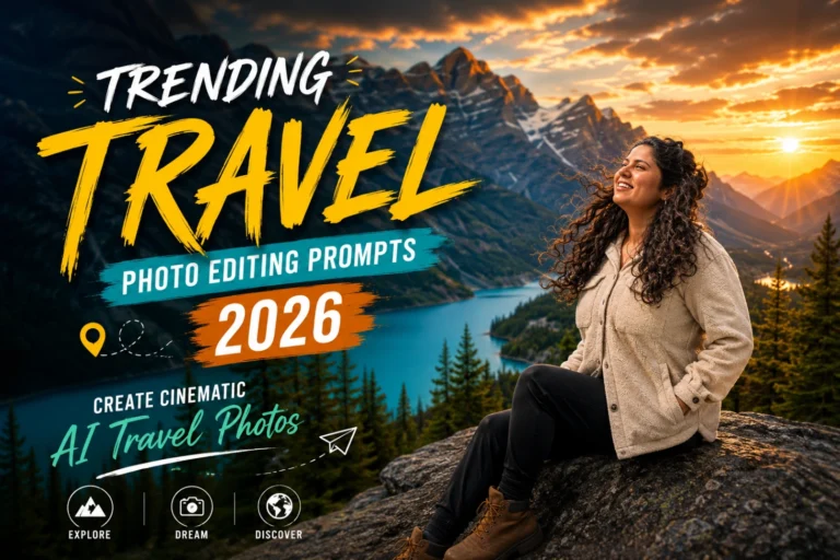 Trending Travel Photo Editing Prompts 2026 | Create Cinematic AI Travel Photos