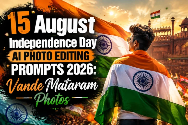 15 August Independence Day AI Photo Editing Prompts 2026 | Vande Mataram Photos