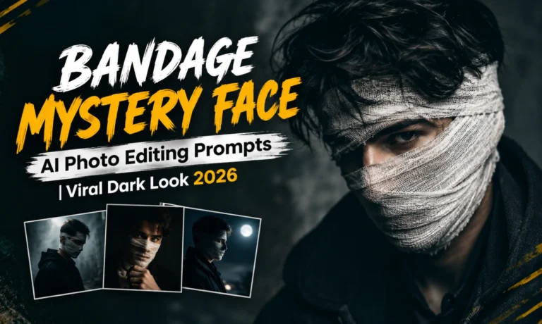 Bandage Mystery Face AI Photo Editing Prompts | Viral Dark Look
