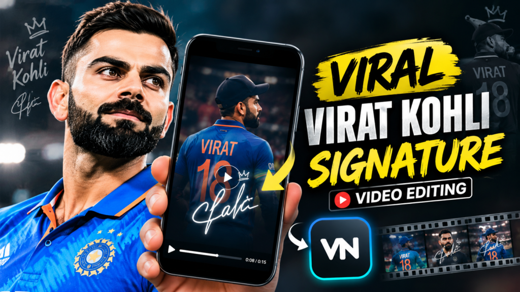 Viral Virat Kohli Signature Video Editing